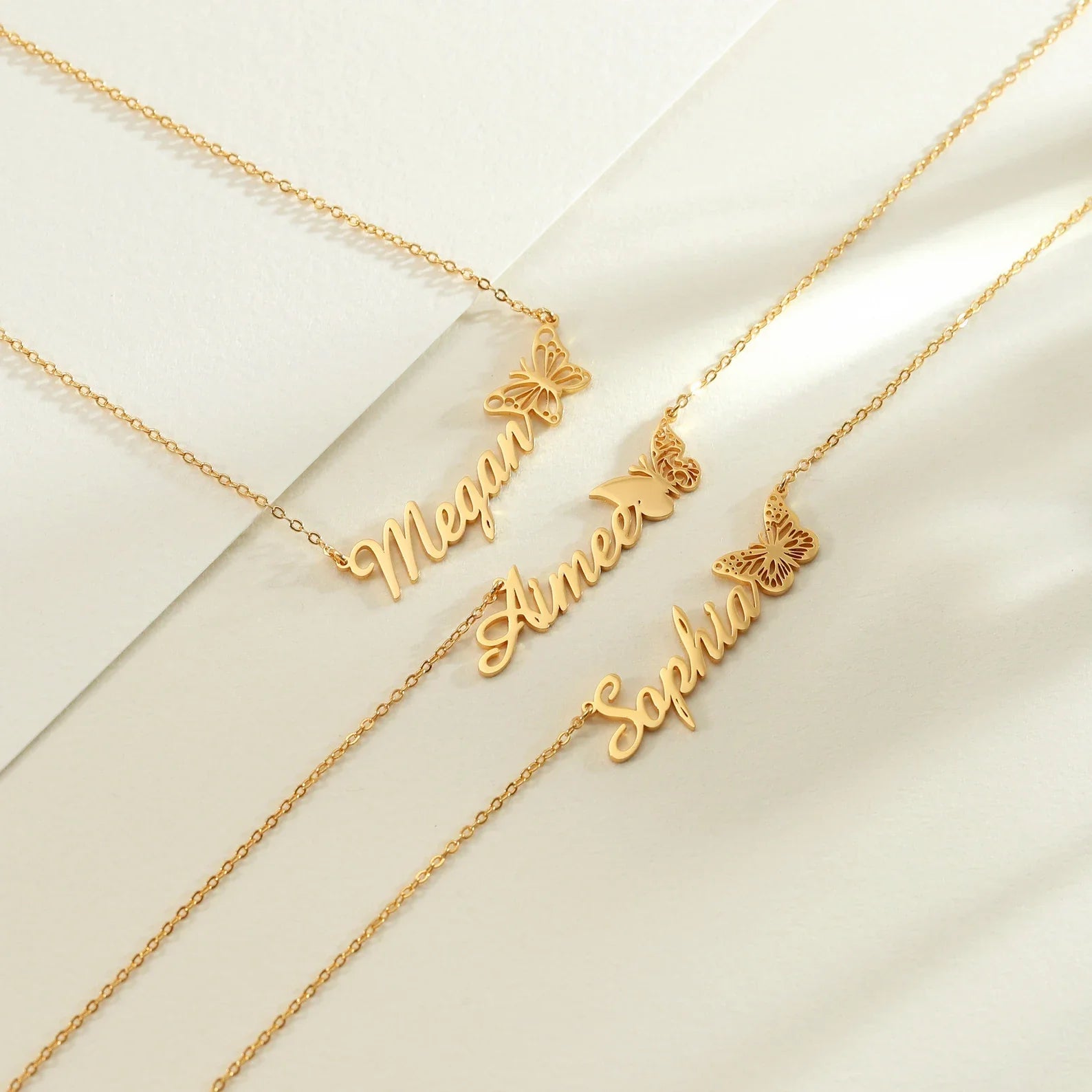 Abu Dhabi Necklace With Name Price 18 Carat Gold Butterfly Name