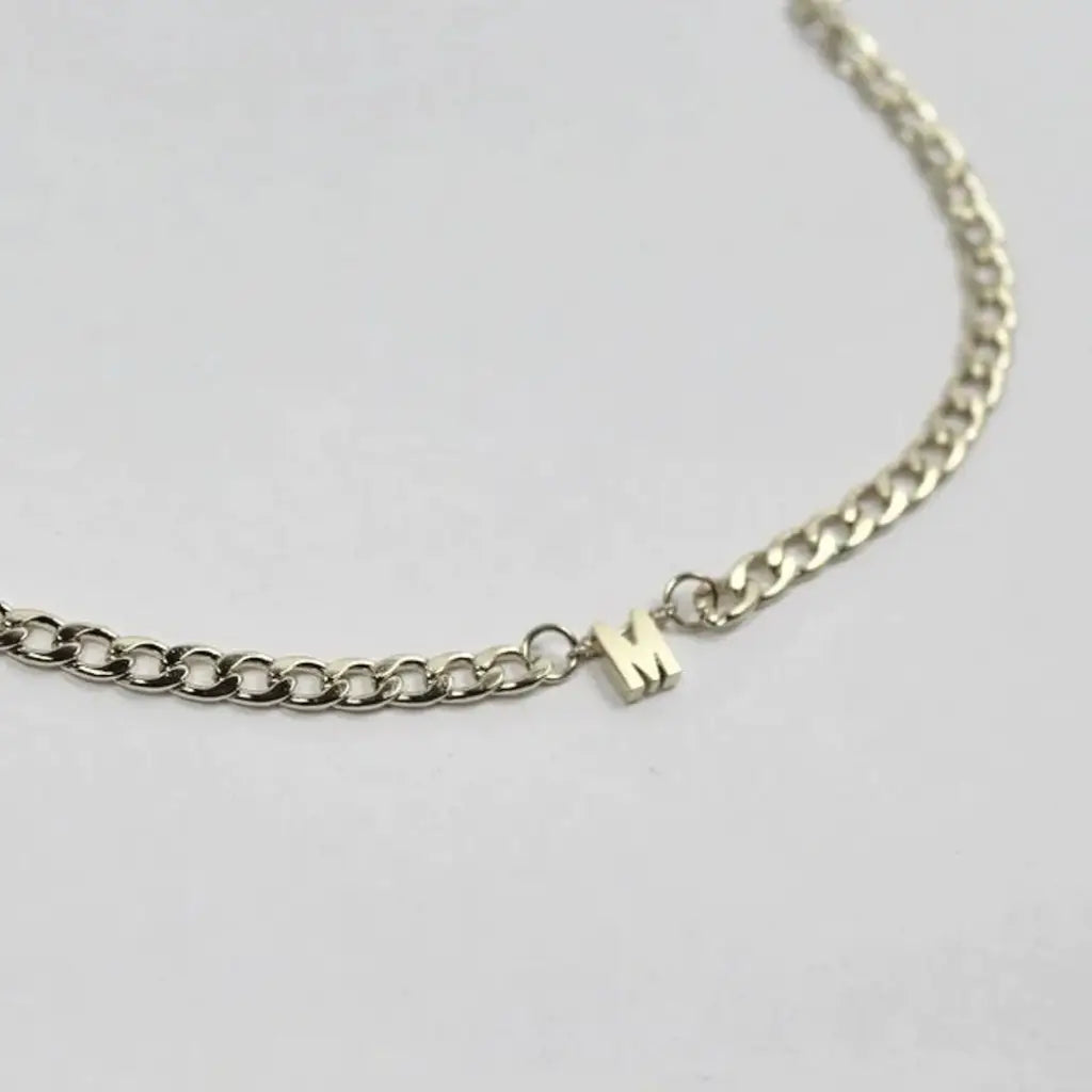 Gold Initial Necklace for Men - A thoughtful luxury anniversary gift for your boyfriend or husband, and the perfect expensive birthday gift for a father or a brother.