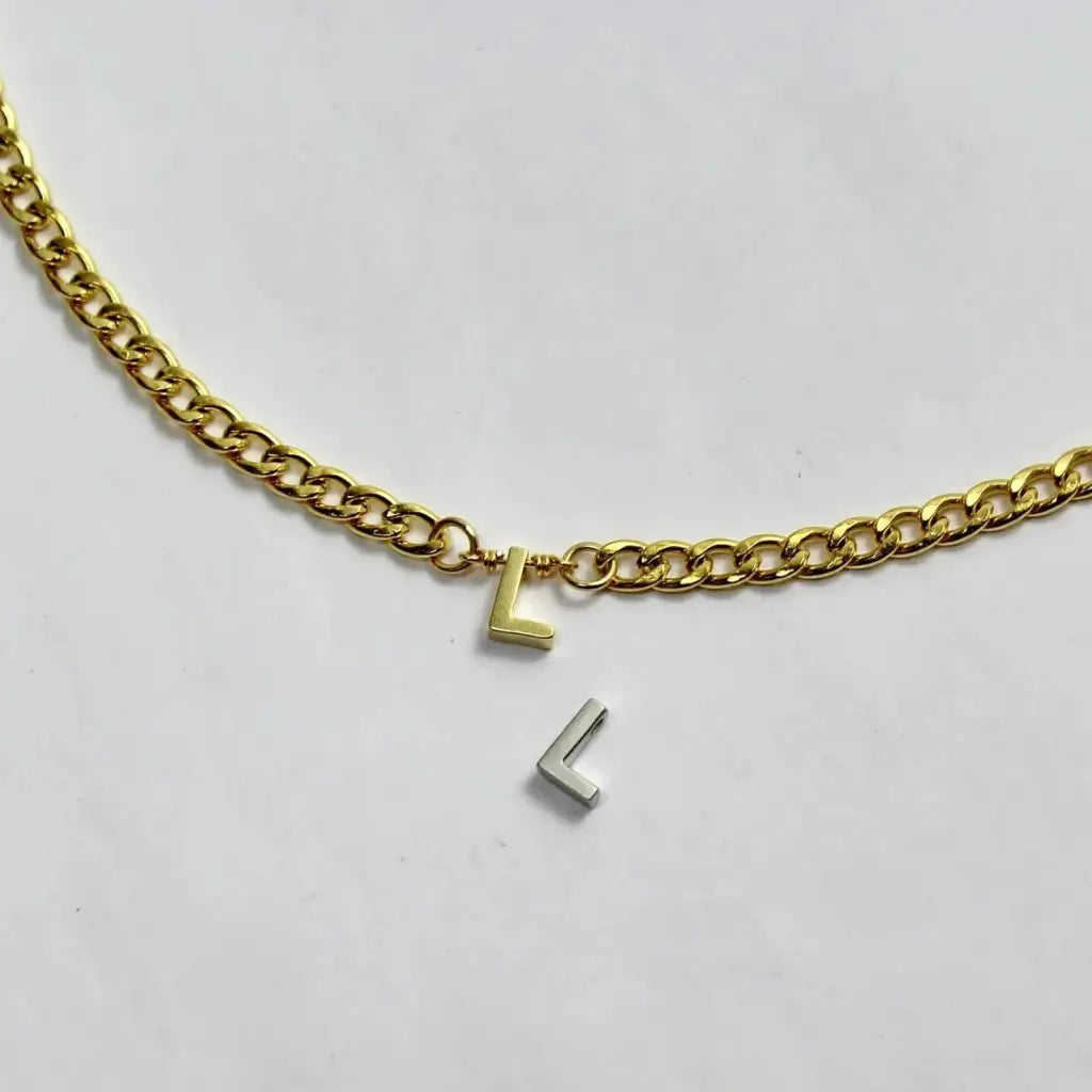 Gold Initial Necklace for Men - A thoughtful luxury anniversary gift for your boyfriend or husband, and the perfect expensive birthday gift for a father or a brother.