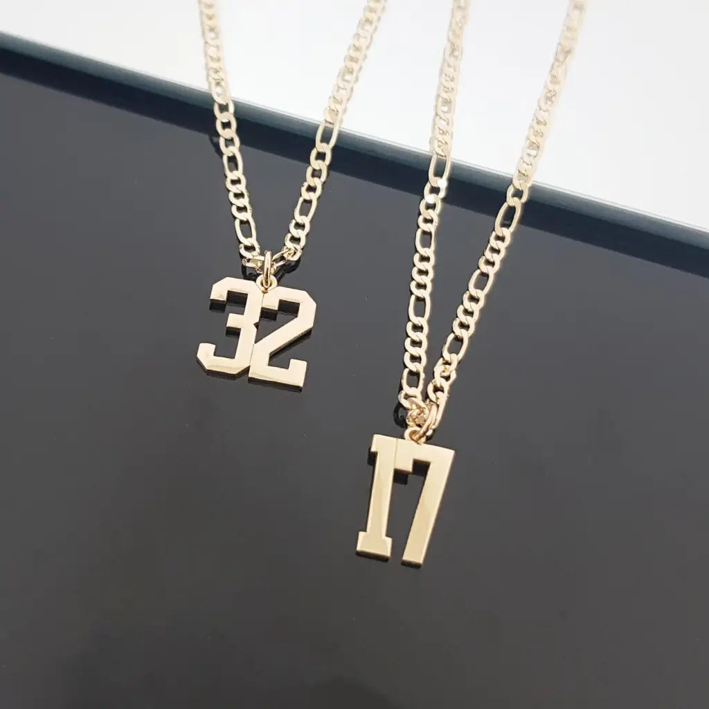 Trendy and elegant, this stunning engraved number gold necklace for men is made of genuine genuine 18k solid gold. A thoughtful luxury anniversary gift for your boyfriend or husband, and the perfect expensive birthday gift for a father or a brother.