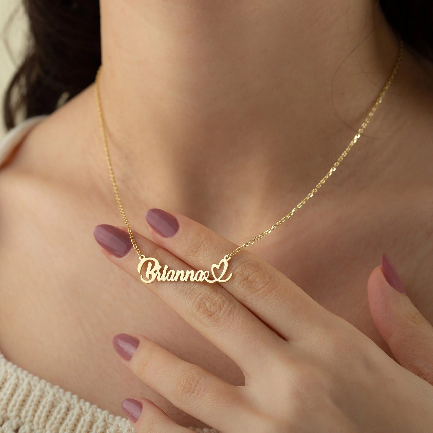 Customized Heart Name Pendant Necklace - Symbol of Love