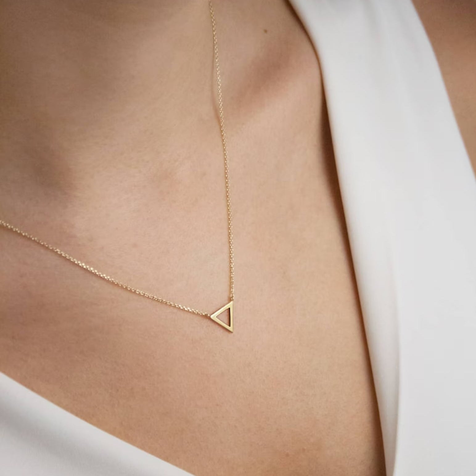 Gold Triangle Necklace - Arabic Jewelry | Burst of Arabia