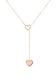 18 Carat Gold Heart Drop Necklace - Burst of Arabia - Exquisite Arabic Jewelry Collection for Her.