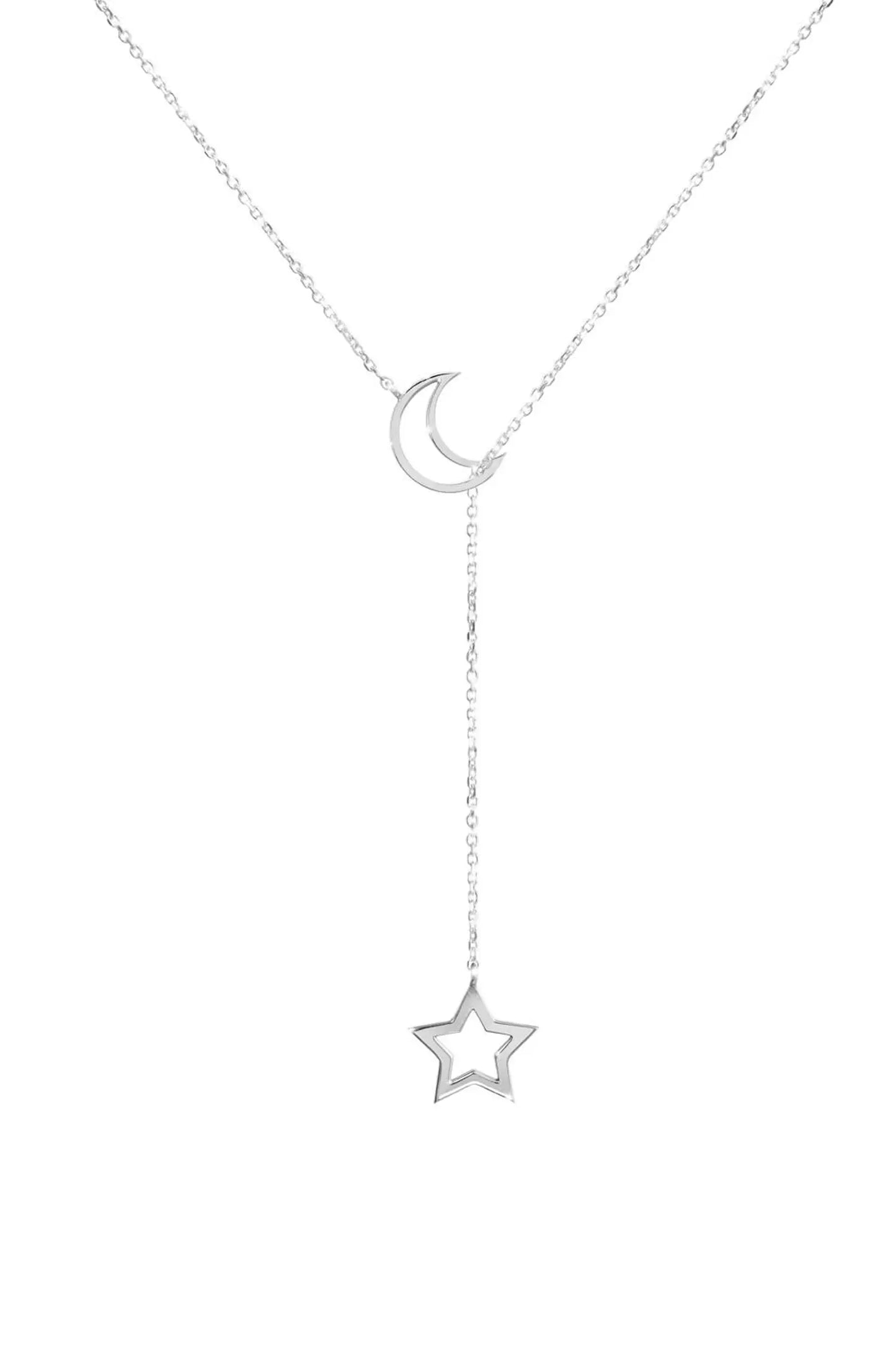 18 Carat Gold Crescent Star Necklace - Burst of Arabia - Embrace the Celestial Elegance of Arabic Jewelry.