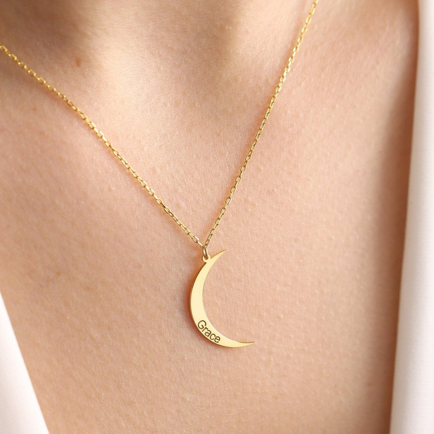 Personalized Crescent Necklace - Perfect Eid Present