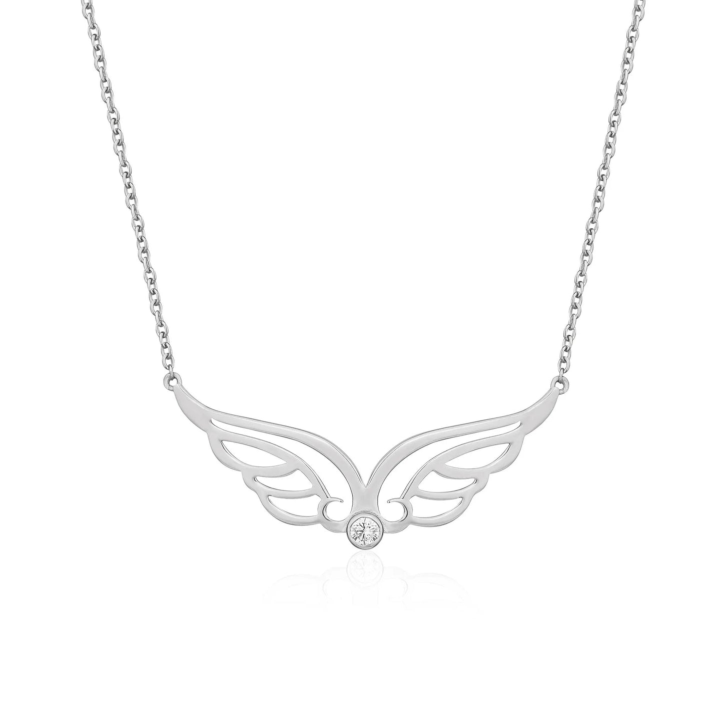 Birthstone Angel Wings Necklace