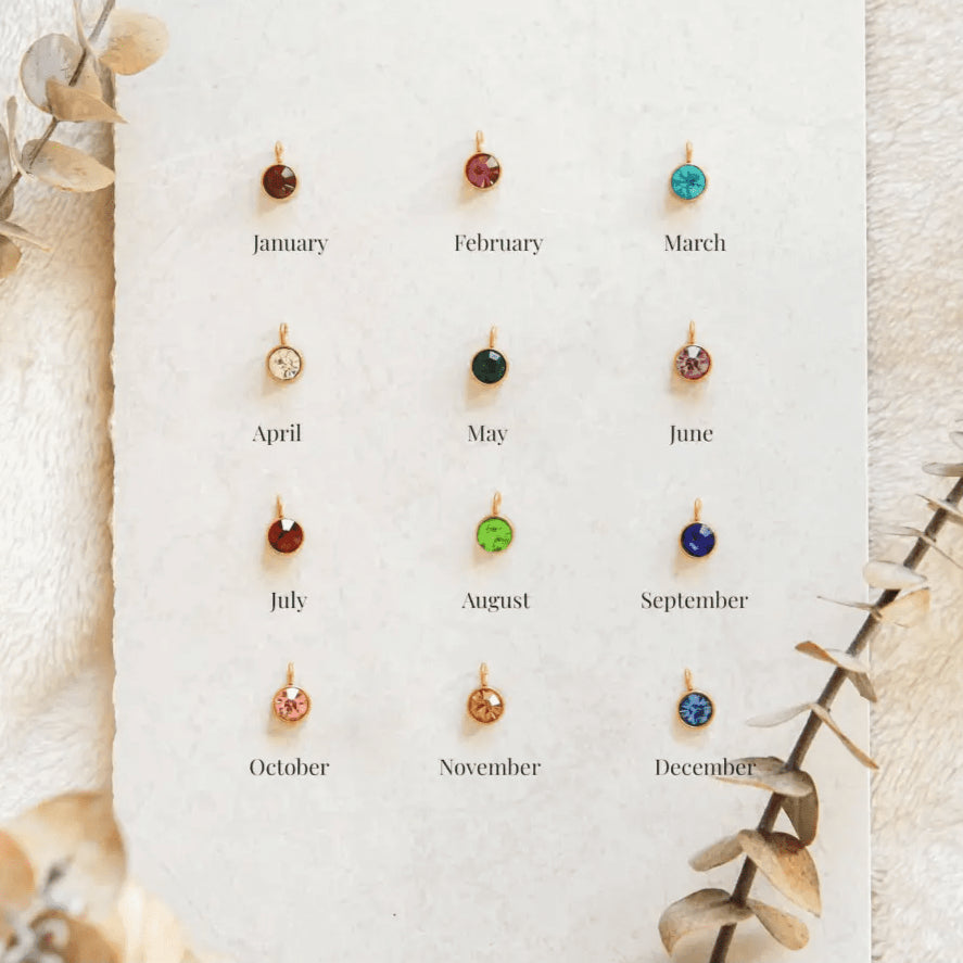 Initial With Birthstone Double Strand Necklace - Apparel &