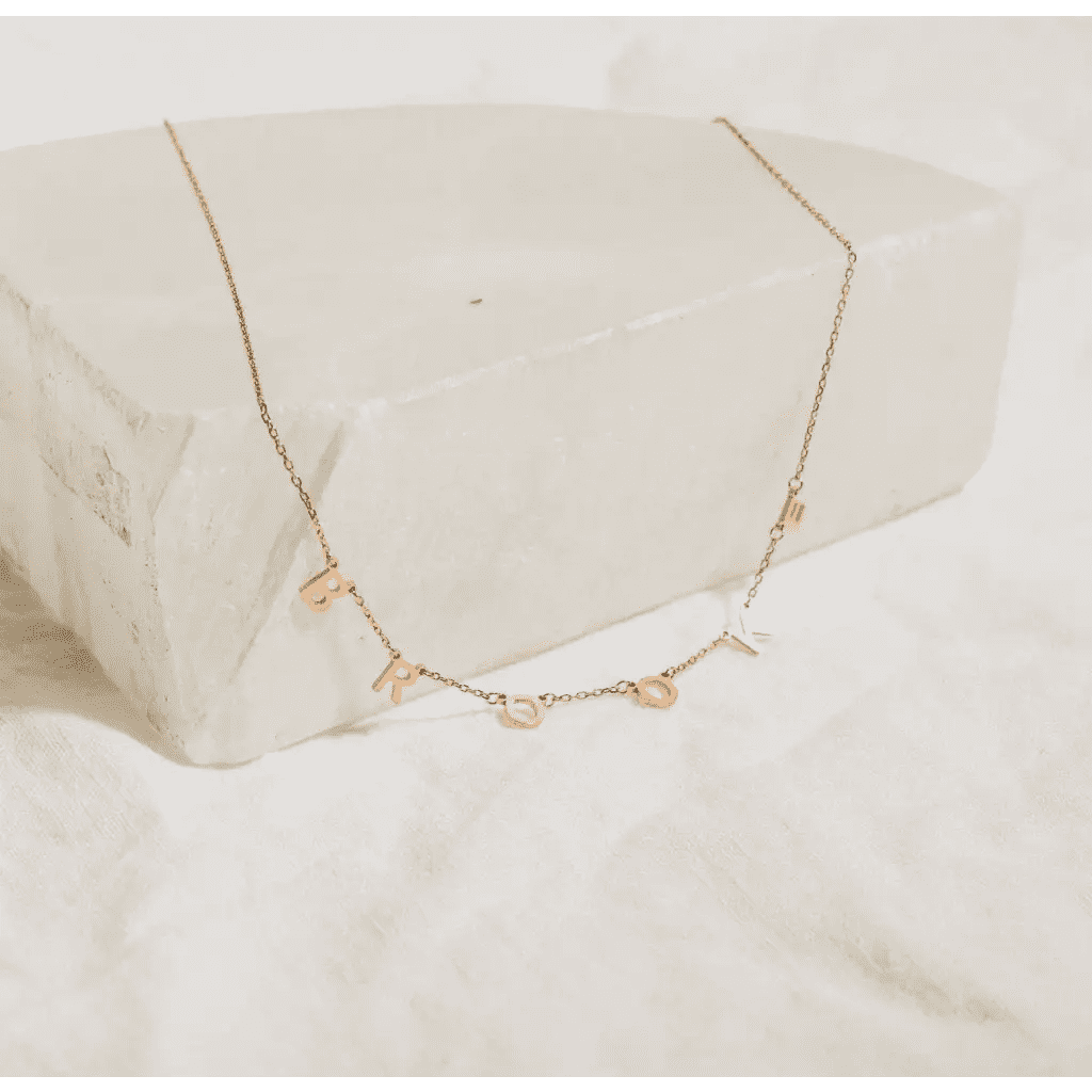 Personalized Alphabet Letter Necklace made in Dubai, United Arab Emirates