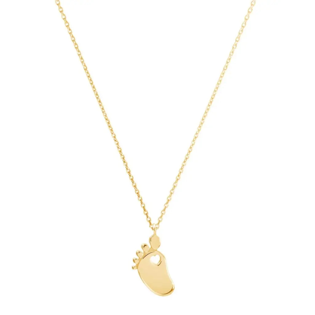 Personalized Baby Feet Necklace Designed and handcrafted in the UAE.