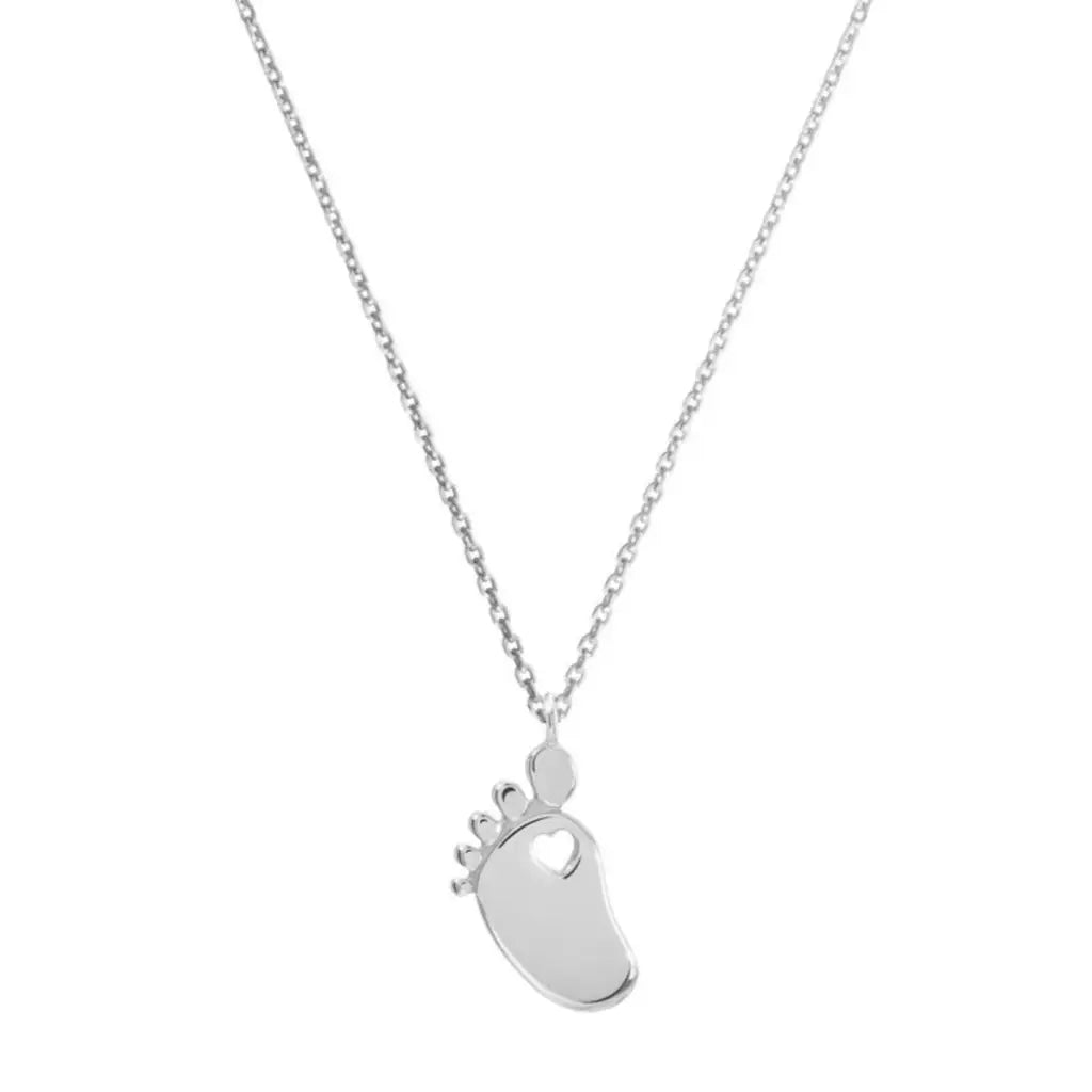 Personalized Baby Feet Necklace Designed and handcrafted in the UAE.