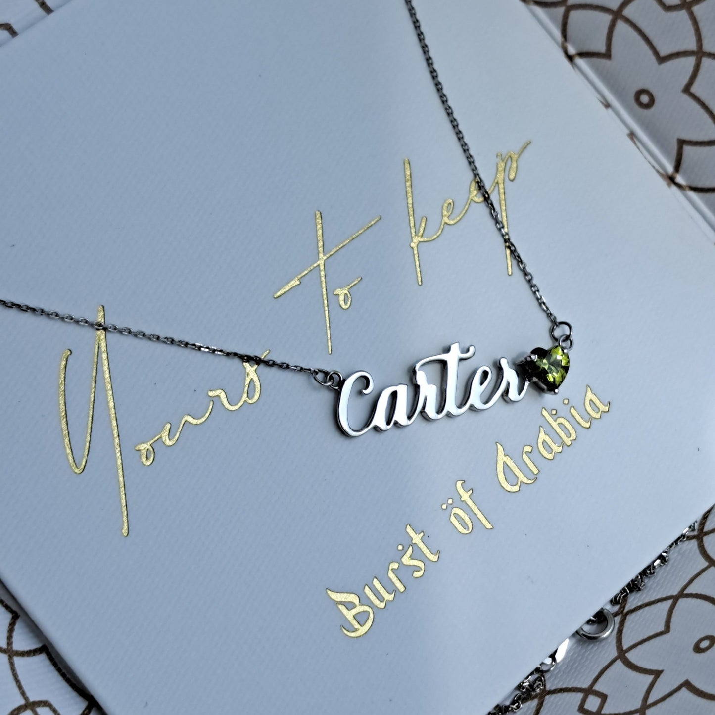 Custom-made 18 carat gold jewelry - for when you want gifting with a personal touch. Personalize each and every piece to say Happy Birthday, Get Well Soon, Thank You or Congratulations. Handcrafted in Dubai