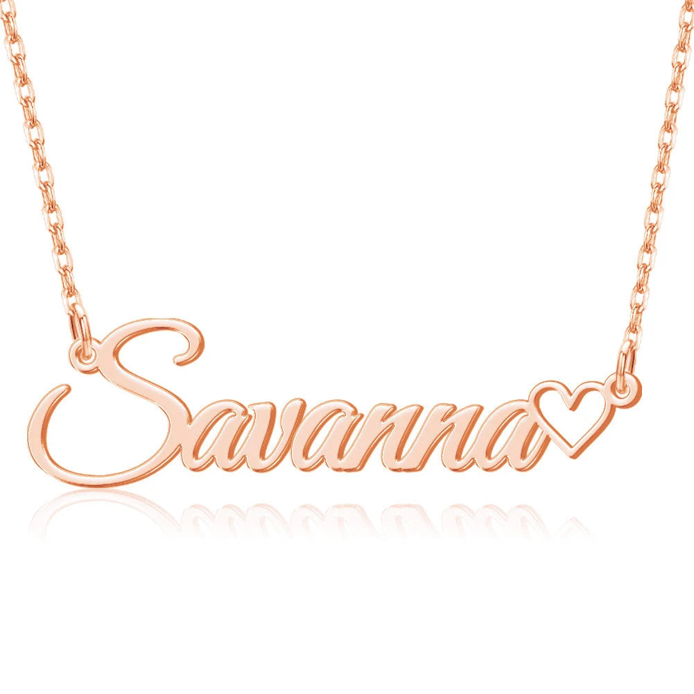 Heart Name Pendant - Elegant Present for Holidays