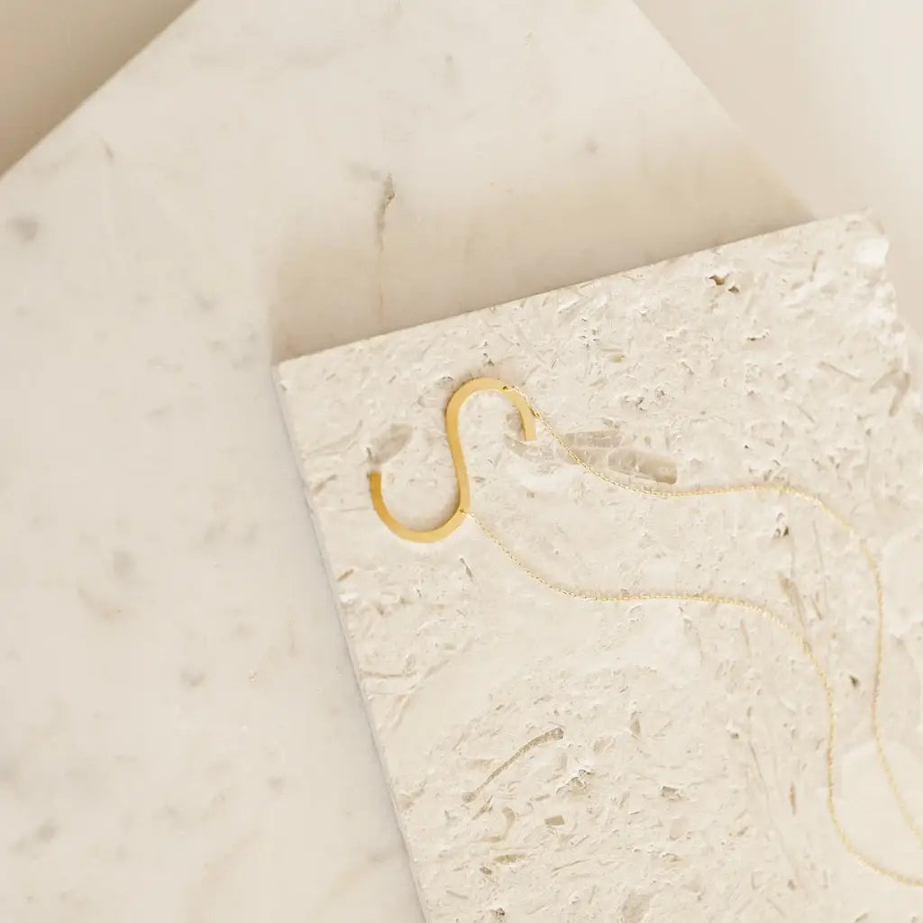 This big letter gold initial necklace is locally handcrafted with the highest quality materials and artisans available in Dubai. Great addition to your collection or perfect gift for a loved one.