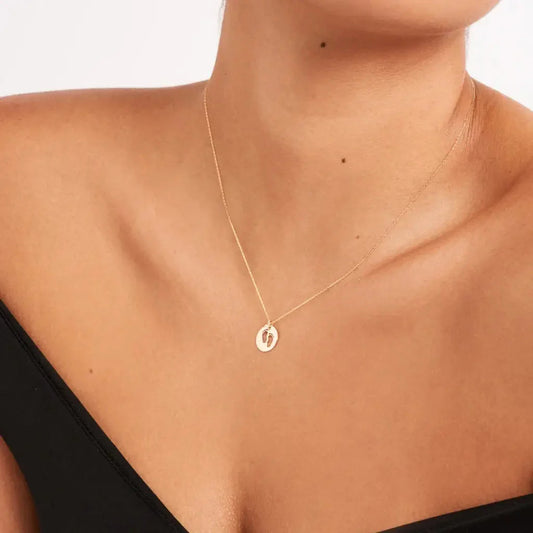 Alphabet Initial Birthstone Necklace