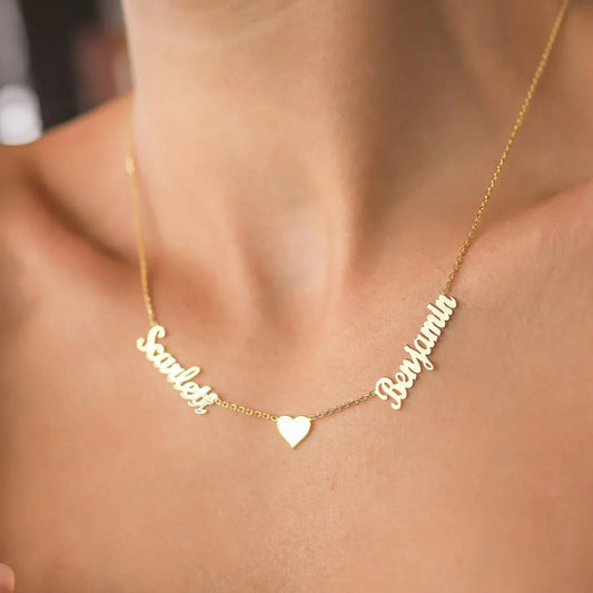 Multi Name Heart Necklace