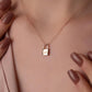Gold Initial Lock Necklace – Personalized Jewelry UAE

