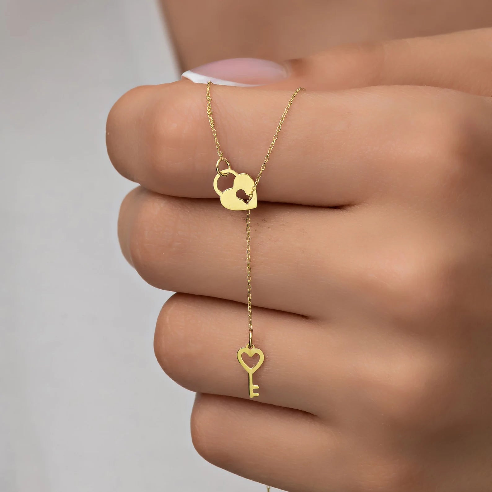 Lock And Key Heart Heart Lock and Key Necklace – Romantic Gift for Her UAE – Burst of Arabia