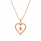 18K gold Inner Heart Necklace presented as a meaningful gift for her, featuring a delicate heart within a heart design.