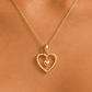 Personal luxury heart necklace with a floating inner heart, designed as a thoughtful gift for someone close to your heart.