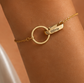 Interlocking Rings Name Bracelet
