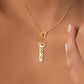 Elegant Name Heart Drop Necklace in 18K gold, artisan crafted in the UAE