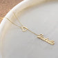 Name Heart Drop Necklace in 18K gold, showcasing exquisite craftsmanship from UAE artisans