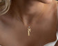 Order a stunning vertical name necklace with birthstone charm in UAE