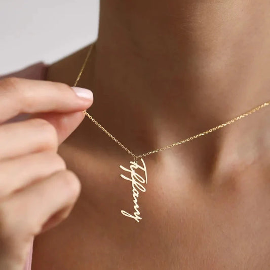 Shop our handcrafted Vertical Name Necklace – The perfect gift for her!
