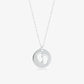 Personalized baby feet pendant for new moms - white gold