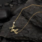 Simple yet eye-catching, this gold Alphabet gold name necklace with birthstone is a stylish look anyone will appreciate. Whether you’re treating yourself or hunting for a unique, priceless and luxurious anniversary or birthday gift, our gold jewelry collections allow you to wonderfully express what's in your heart. Handcrafted in Dubai, United Arab Emirates.