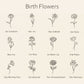 Birth Month Flower Name Earrings