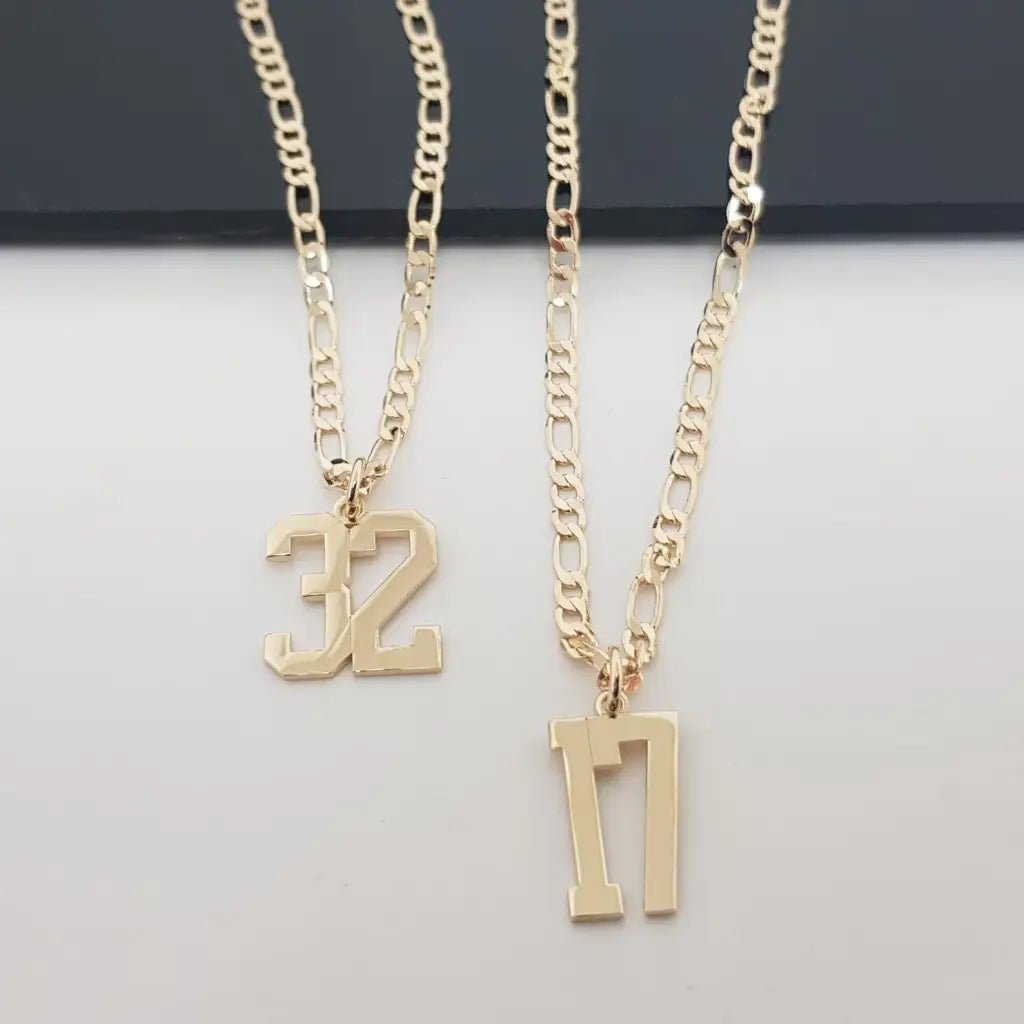 Trendy and elegant, this stunning engraved number gold necklace for men is made of genuine genuine 18k solid gold. A thoughtful luxury anniversary gift for your boyfriend or husband, and the perfect expensive birthday gift for a father or a brother.