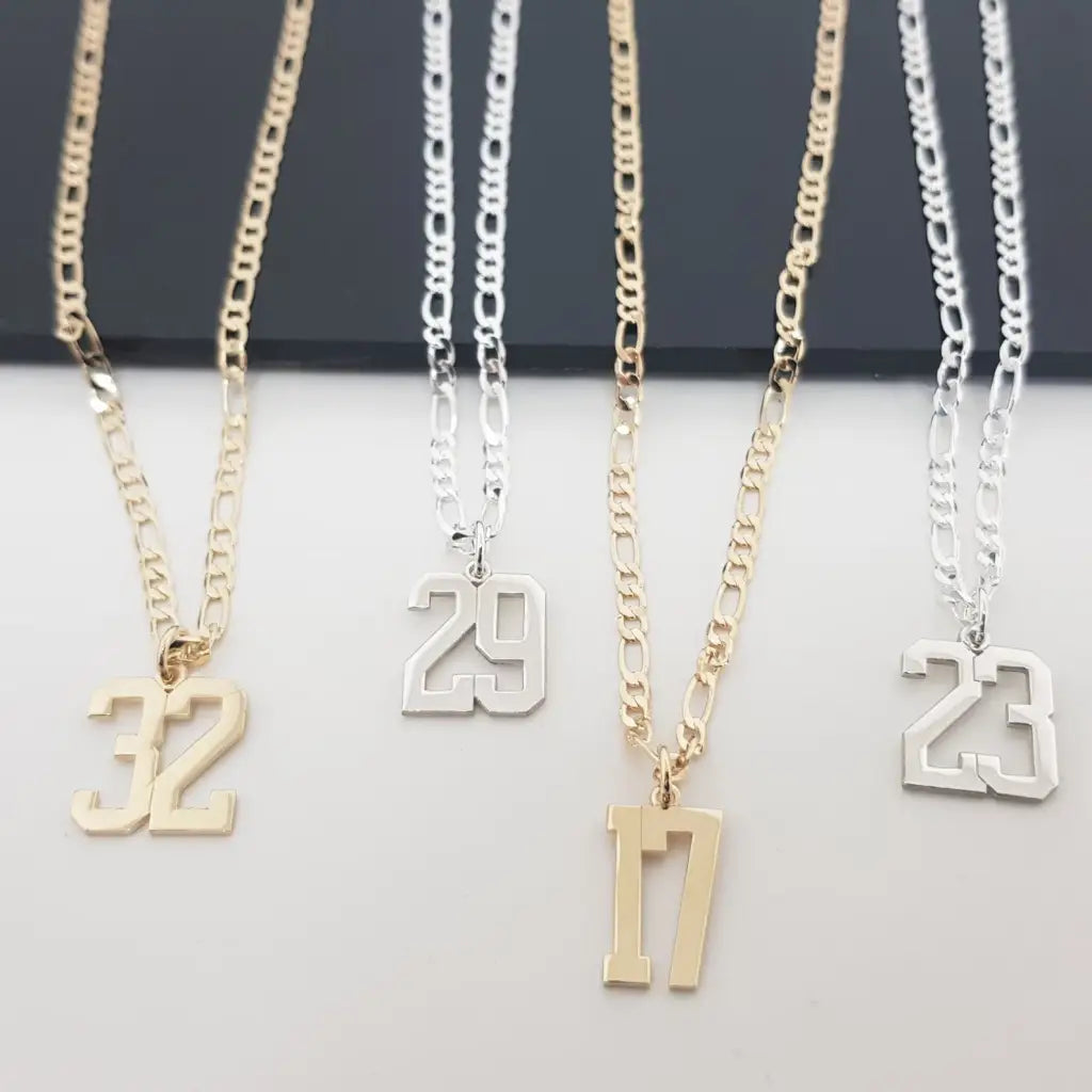 Trendy and elegant, this stunning engraved number gold necklace for men is made of genuine genuine 18k solid gold. A thoughtful luxury anniversary gift for your boyfriend or husband, and the perfect expensive birthday gift for a father or a brother.