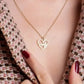18k Gold Heart-shaped Necklace. Made in genuine gold, this heart-shaped name necklace will add a touch of luxury to any outfit whether you're treating yourself or looking for a meaningful gift for that special someone.