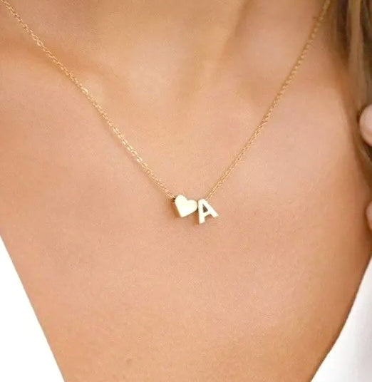 Heart with Initial Necklace