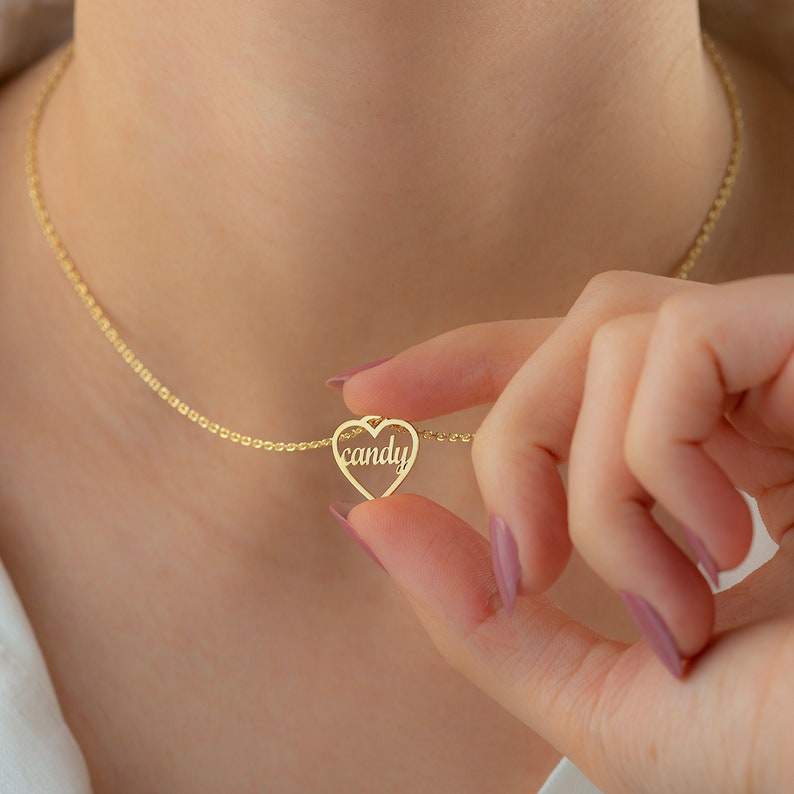 Heart-Shaped Name Necklace