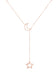 18 Carat Gold Crescent Star Necklace - Burst of Arabia - Embrace the Celestial Elegance of Arabic Jewelry.