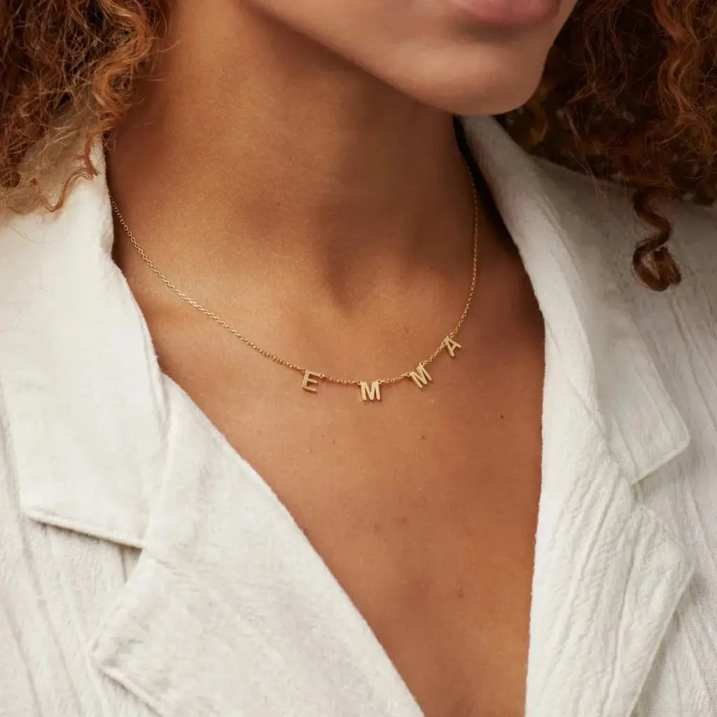Name initial necklace 2025