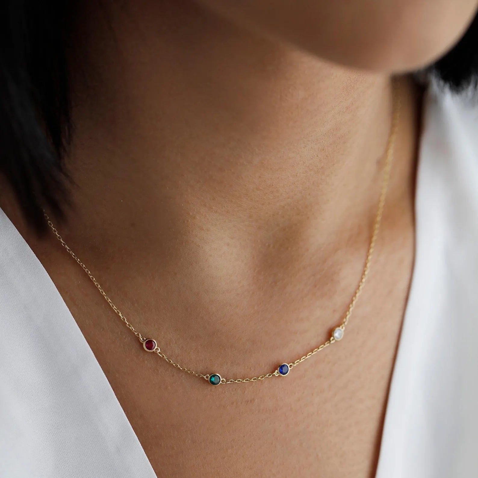 Birthstone Necklace for Women – UAE Gold Jewelry


