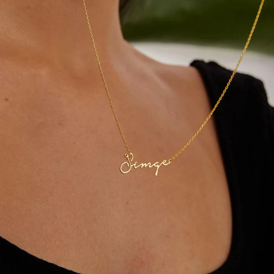 Create Your Custom Name Necklace Now - Shop Elegant Gold Name Necklaces in the UAE