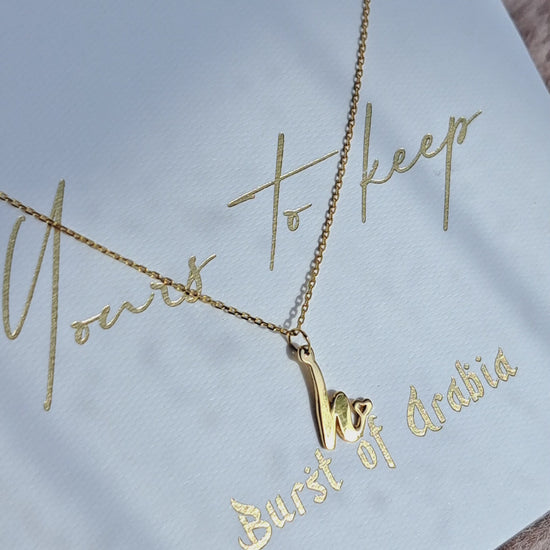 Letter necklace for her, designed in 18 karat gold.