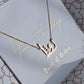 Arabic name necklace made in 18-carat gold, handcrafted in the UAE