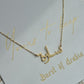 Gold Arabic Name Necklace - Customizable Arabic Letter Jewelry