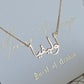 Arabic Necklace for Women - 18K Rose Gold. Handcrafted in Dubai, UAE