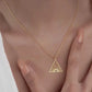 18 Carat Gold Pyramid Shaped Necklace - Geometric Elegance for a Timeless Statement