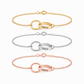 Interlocking Rings Name Bracelet