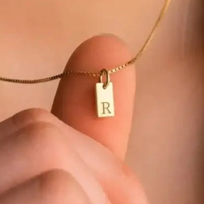 Single Initial Engraved Necklace
