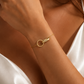 Interlocking Rings Name Bracelet
