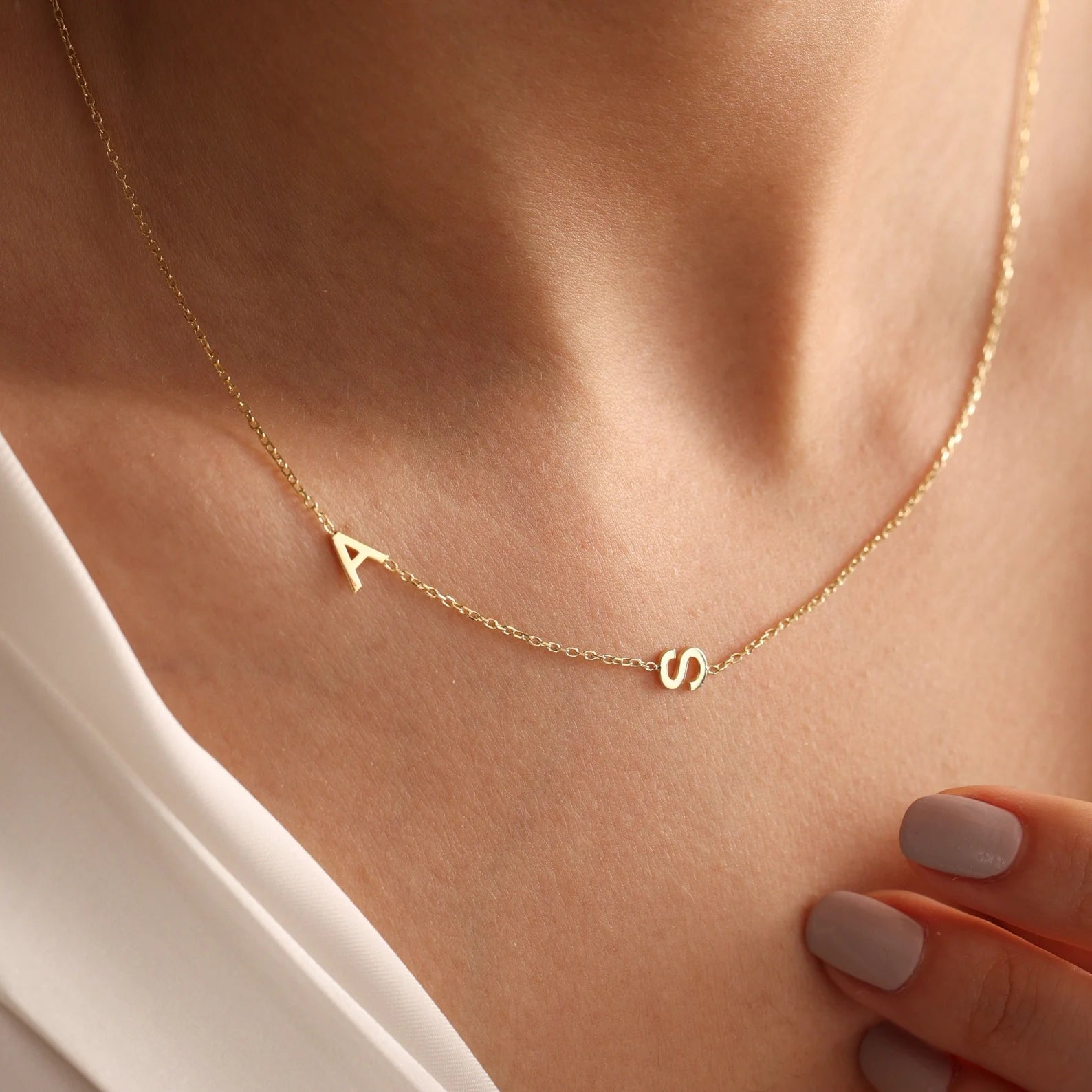 Celebrate Love with a Sideways Letter Necklace – Custom Gold Jewelry for Special Occasions