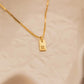 Gold Single Letter Initial Necklace Personalized, designed and handcrafted in the UAE.